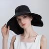 Women Snap Fastener Big Brim Hat Protection Visors Bucket Hat Sunscreen Fisherman Hats Outdoors Fishing Cap Ponytail Sun Hat