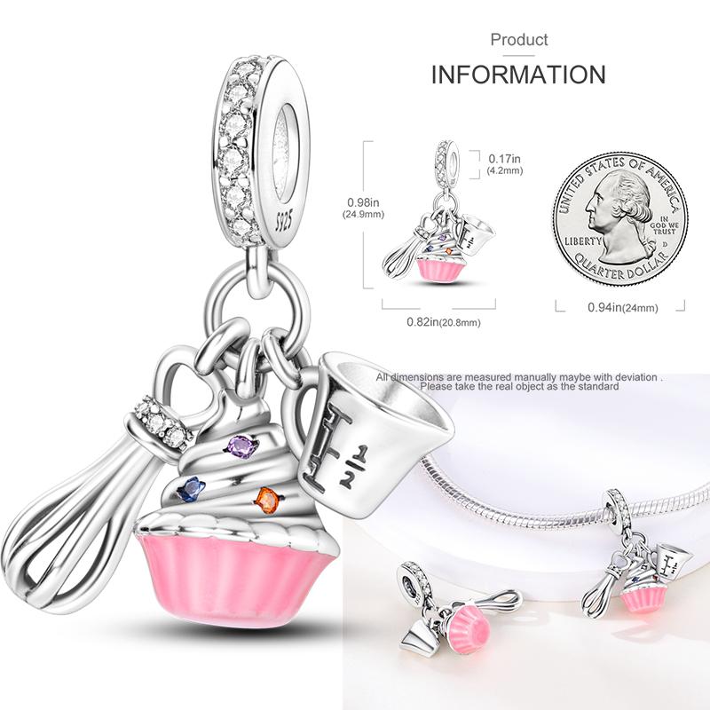 Pink Color Series Charms Pendant Lovely Dangle Pink Perfume Bottle Charms Beads Fit Bracelet Necklace Charm Copper Jewelry