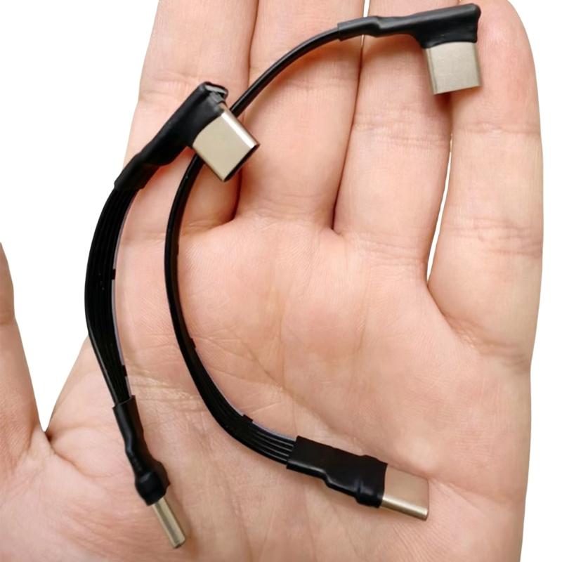 Thin USB 2.0 Type C to Type C Data Cable with Right Angle Connectors Wire for Connection to FPV and More