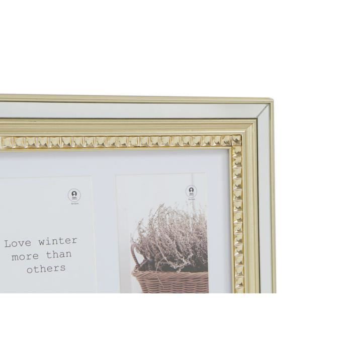 Cadre photo - Luxury - 46,5 x 2 x 28,5 cm - Verre argenté doré - Polystyrène traditionnel - 2 unités