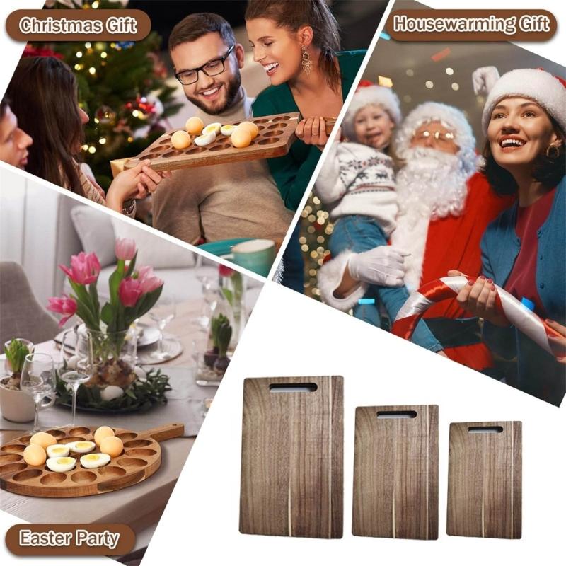 Planche à Découper en Bois d'Acacia Pour une Préparation Alimentaire Sûre Double Face Planche à Découper Naturelle en Bois Essentiel de Cuisine