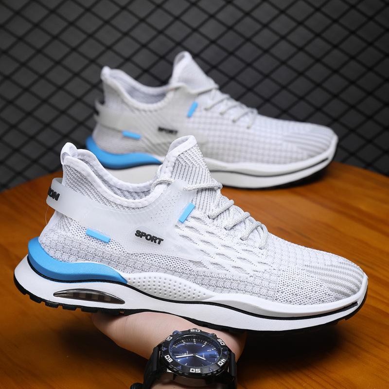 Fashion Spring and Autumn New Mesh Breathable Men's Shoes Soft soled Anti slip Running Sports and Leisure Shoes