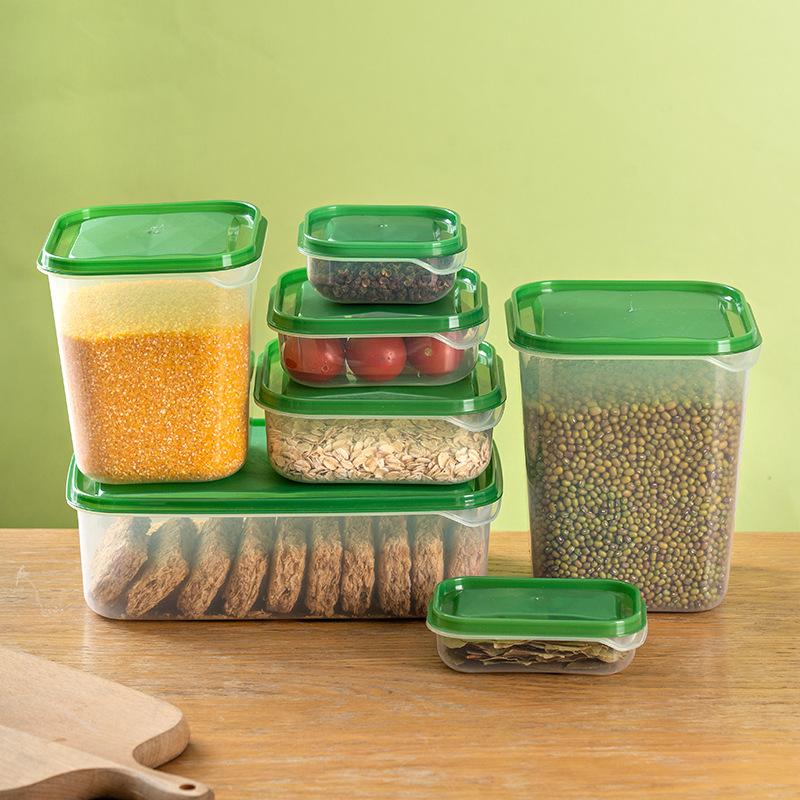 17Pcs/Set Freshness Preservation Box Set Plastic Lunch Box Kitchen Refrigerator Ingredient Packaging Microwave Lunch Box