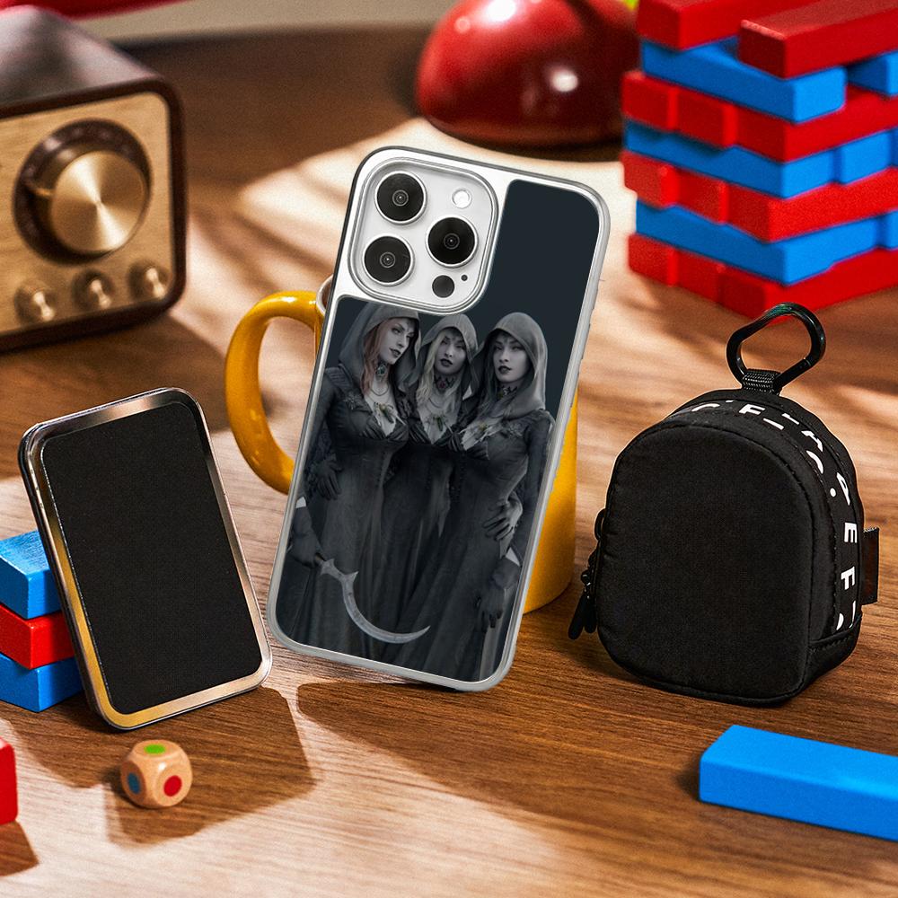 

Pop ins thriller evil daughter poster Phone Case for iPhone 16 15 14 13 12 11 Pro Max Sheepskin Silver-edged protective case iPhone11