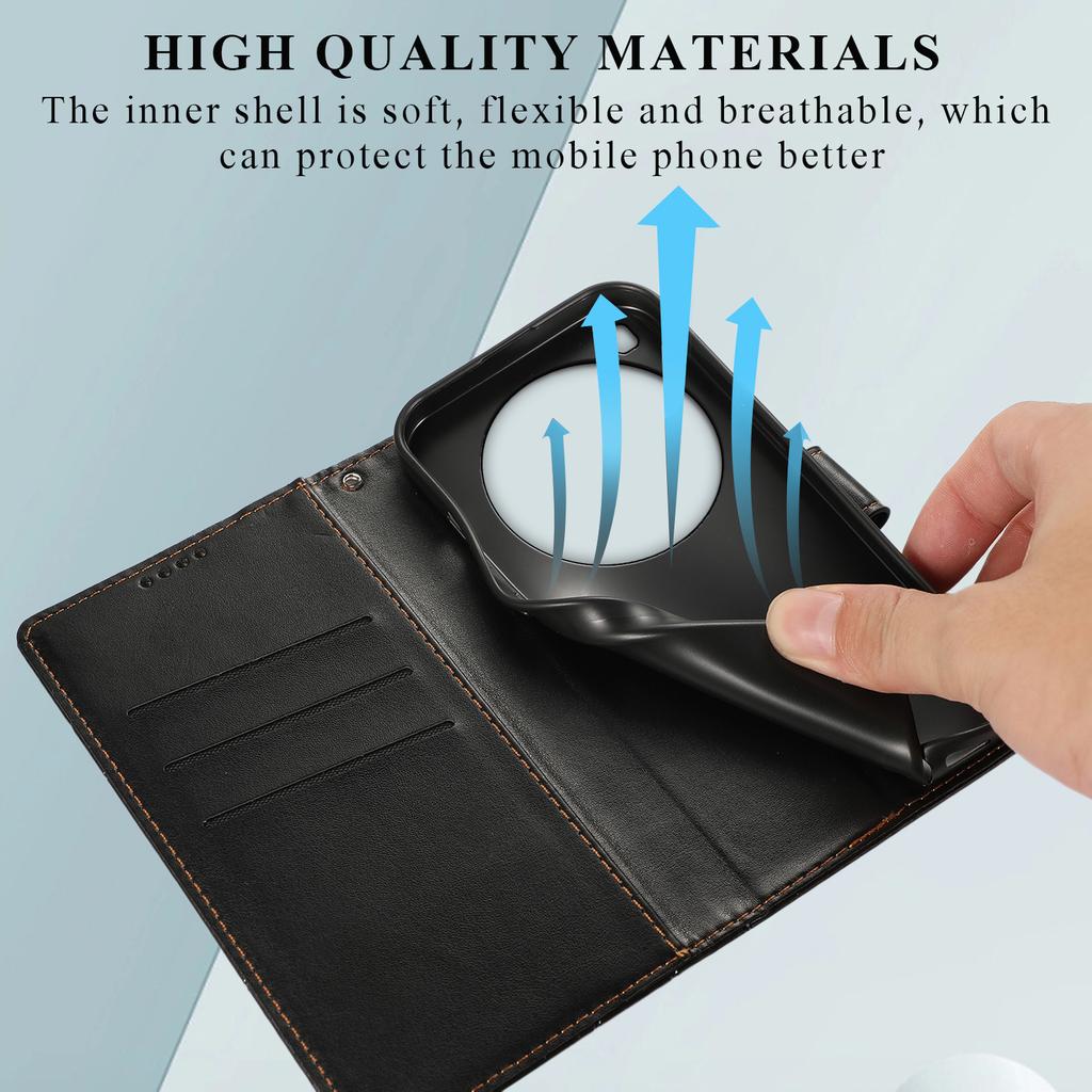 DF-06 For Xiaomi 15 Ultra Phone Case Line Imprint Leather Wallet Cover