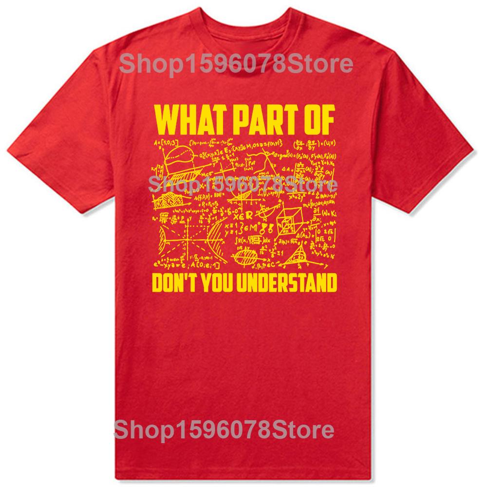 What Part of Don't You Understand Funny Math Teacher 100% Cotton T-shirts Men Casual Tshirt Loose Oversized Streetwear T Shirt