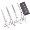 Dog Grooming Scissors Pink 7.5" 8" Pet Hairdressing Scissors Japan Stainless Dog Curved Scissors Thinning Shears Chunker Z3005