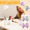 Suporte com Fenda de Laço Fofo - Organizador Versátil Para Escovas de Dentes, Pasta de Dentes e Canetas, Perfeito Para Decoração de Banheiro e Mesa