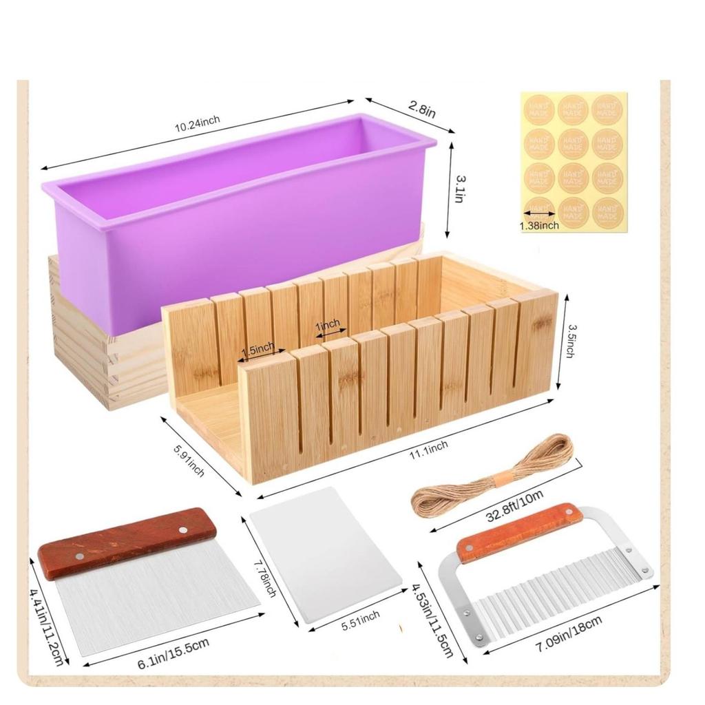 Soap Making Kit Rectangular with Silicone Mold Food Grade