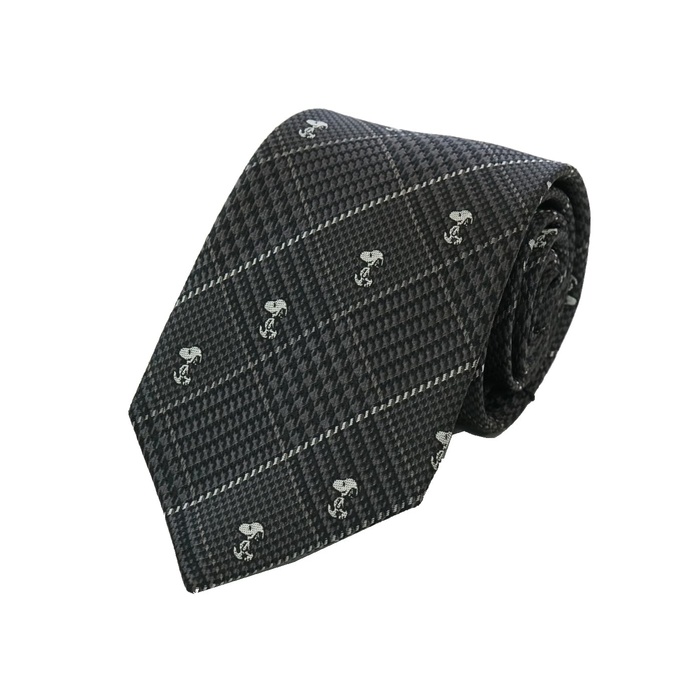 [Peanuts] PEANUTS Necktie, Snoopy Necktie 918306 Gray, Snoopy & Woodstock Character Necktie, Gift