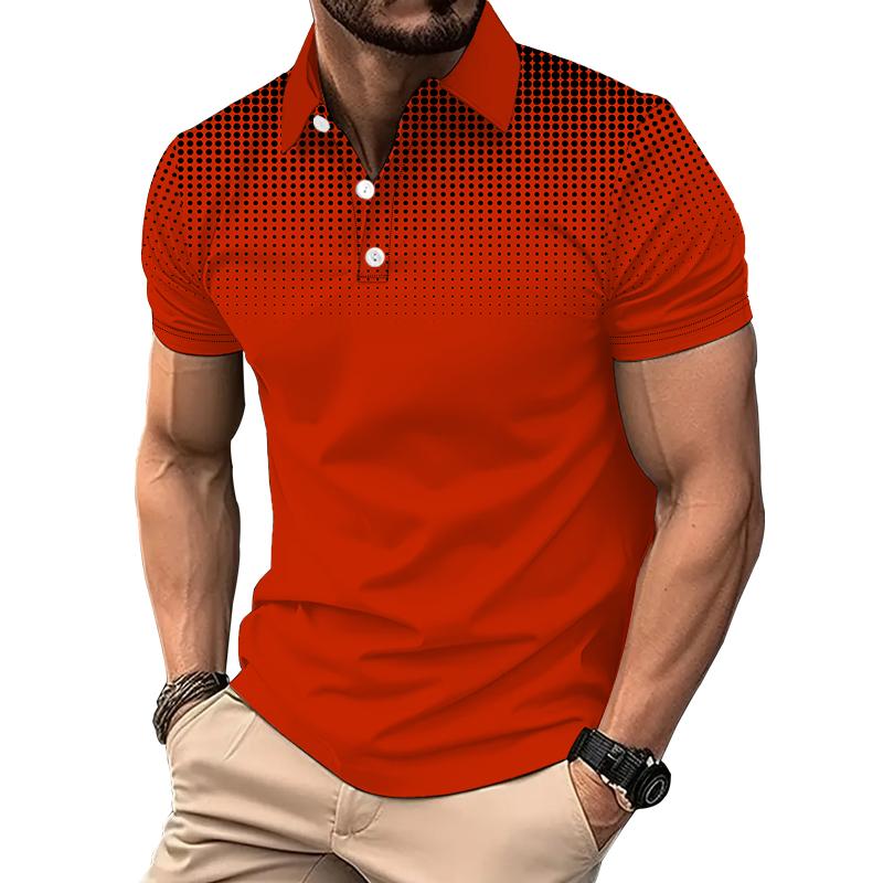 Men Summer Slim Fit Short Sleeve Sport Lapel Polo Shirt Men Fashion Polyester Golf Polo Shirt Tops .