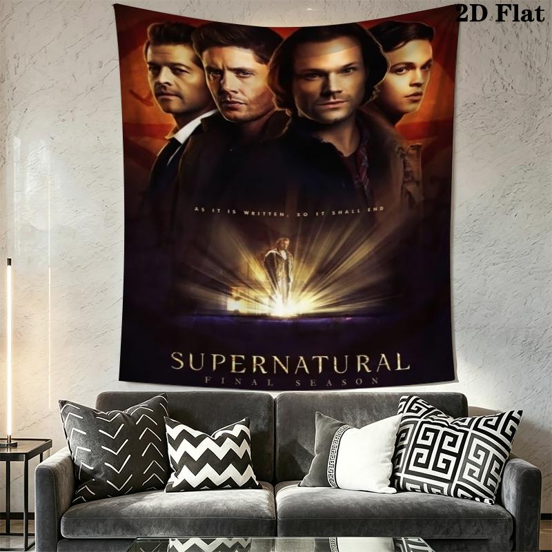 supernatural Wall Tapestry Aesthetic Wall Hanging Printed Fabric Blanket Decorative Tapestries for Bedroom Living Room Home Decor