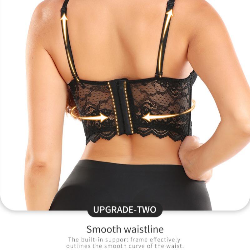 New High Support Body Shaping Vest Style Lace Beautiful Back Plus Size Bra
