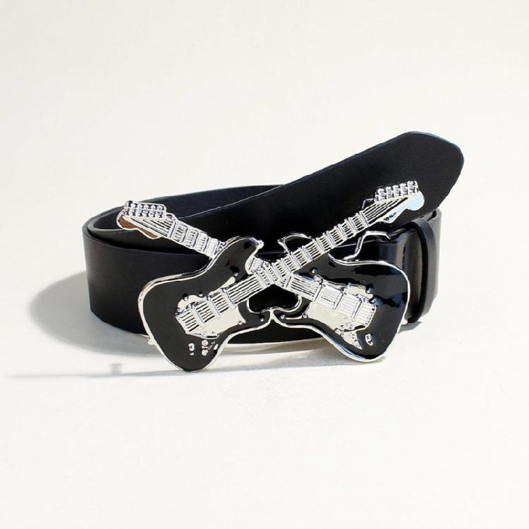 Unisex Gothicism Leather Belt Comfortable Elastic Waist Belt Stretchable Belt for Music Festivals