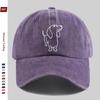 pc Minimalist Line Dachshund Pattern Printed Baseball Cap Suitable for Spring Summer And Autumn Wear Sun Hat Washable Strap A