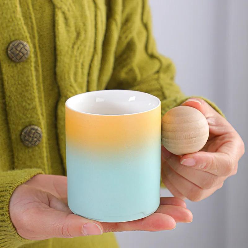 Creative Wooden Handle Mug Cups Unusual Tea Cup of Coffee Personalized Gift Cute and Different Cups Original Mugs Free Shipping