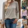 New Women's Knitted Tops Long Sleeve Round Neck Fashion Casual Blouse for Autumn Winter Europe America Hot Sale