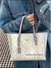 Koujia Mollie25 Chambray Tote: Versatile, Spacious Shoulder & Crossbody Handbag