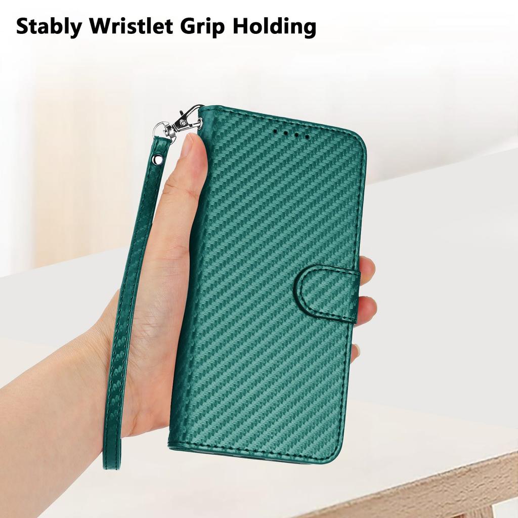 YX0070 For Infinix Hot 50 5G Wallet Case Carbon Fiber Texture Leather Cell Accessories Phone Cover