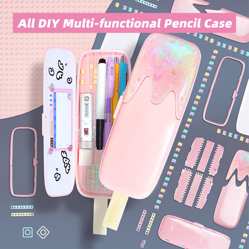 Buy NBX DIY Assembled Pencil Case Ice Cream Quicksand Multifunctional Cute Pencil Box Stationery