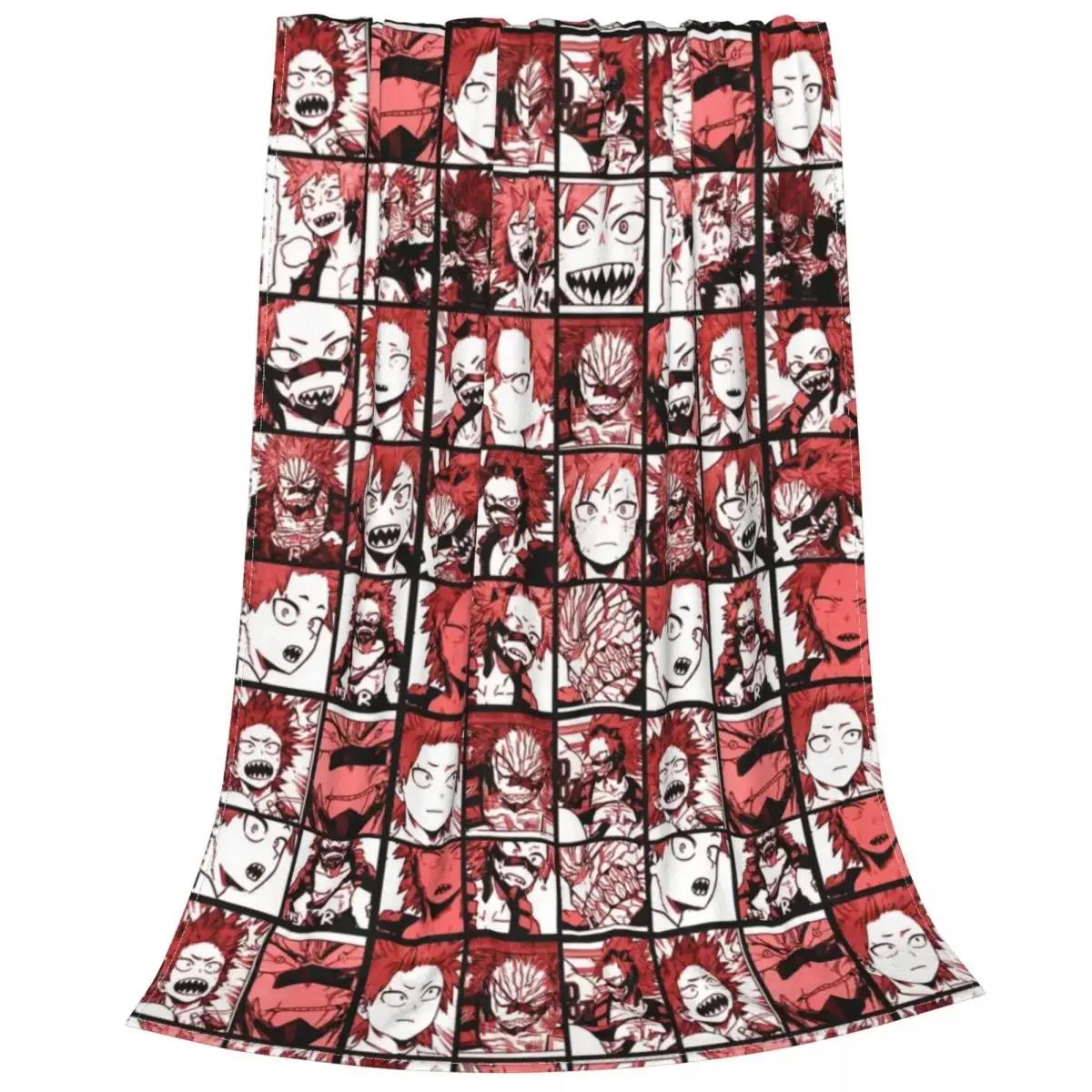 

Boku No My Hero Academia Киришима Одеяла Коллаж Академия Плед Аниме Фланелевые Пледы Спальня Диван Мягкие Теплые Покрывала# 75X95CM серый