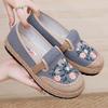 Fashion 2025 New Women's Linen Fabric Flat Shoes Ladies Casual Shoes Comfortable Low-Top Shoes Travel Casual Shoe