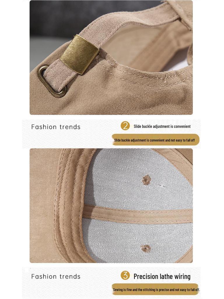 Premium Textured Hard-Top Baseball Cap: Stylish, Brushed Fabric, Enhances Facial Slimness for Adults