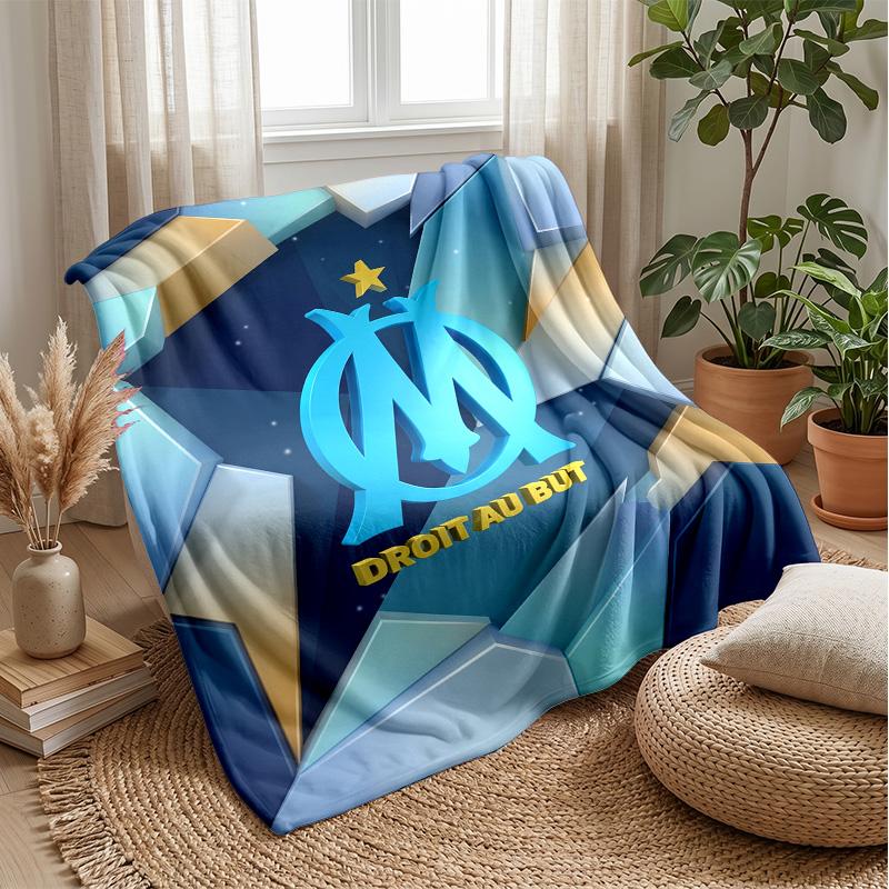 Olympique Lyonnais FC Soft Flannel Fleece Blanket Lightweight Cozy Warm Throw Blanket For Sofa Bed Home Decor