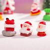 Non-Toxic 6Pcs Mini Santa Claus Ornaments Red Christmas Decor For Diy Fairy Garden Potted Plant Holiday Gift