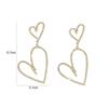 Imitation Pearl Earrings for Women Hollow Heart Pendants Korean Drop Earrings Personality Hanging Earrings Boucle Oreille Femme