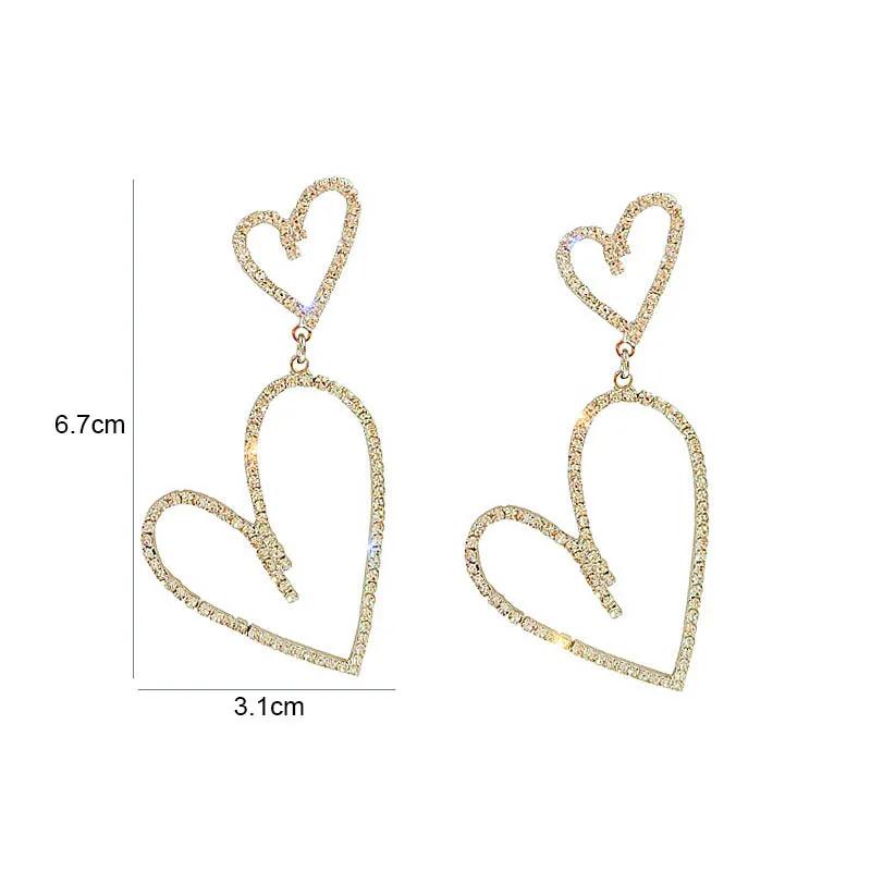 Imitation Pearl Earrings for Women Hollow Heart Pendants Korean Drop Earrings Personality Hanging Earrings Boucle Oreille Femme