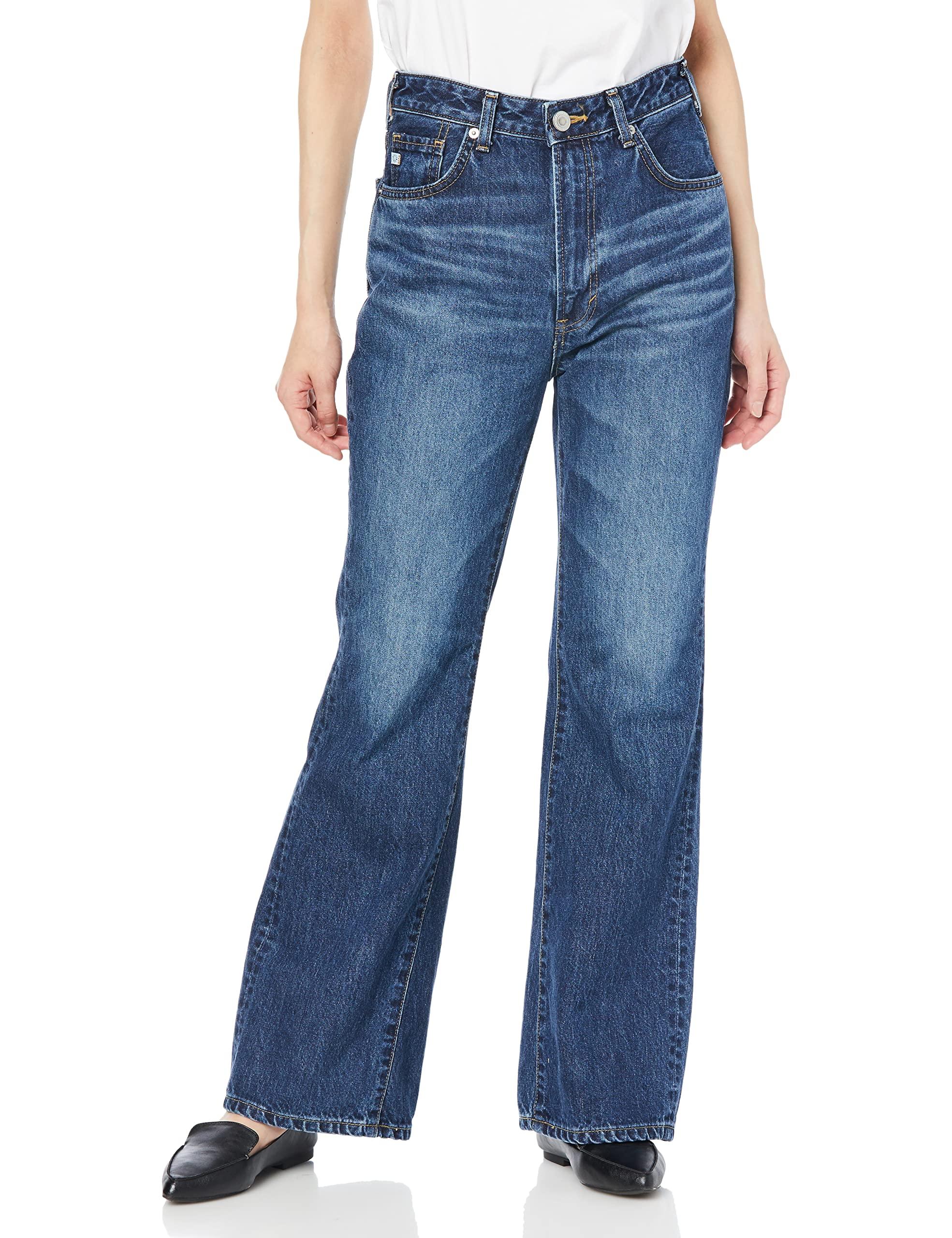 

Что-то LISA Джинсы клеш SEA11 Средне-синий XS Женские