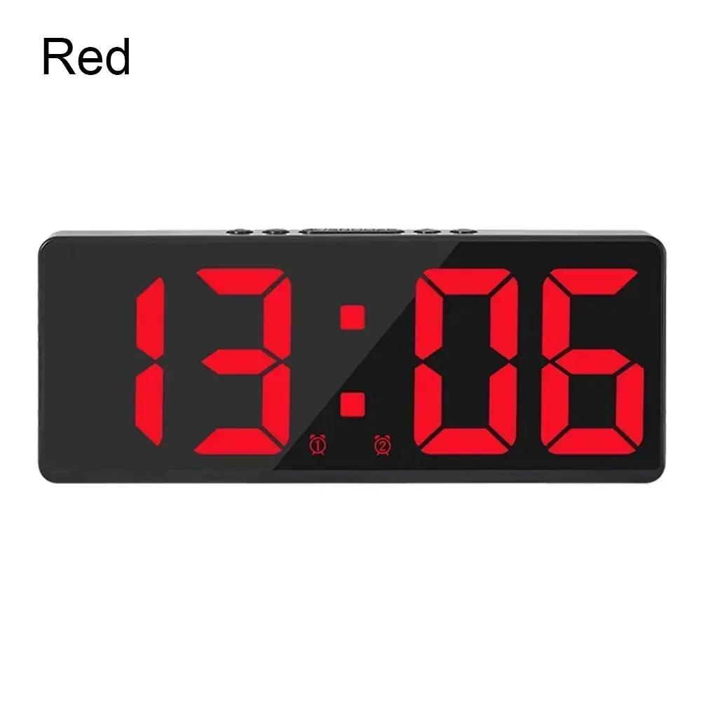 Modern LED Digital Clock with Large Display, Alarm, Temperature, Calendar & Nightlight for Bedside Decor