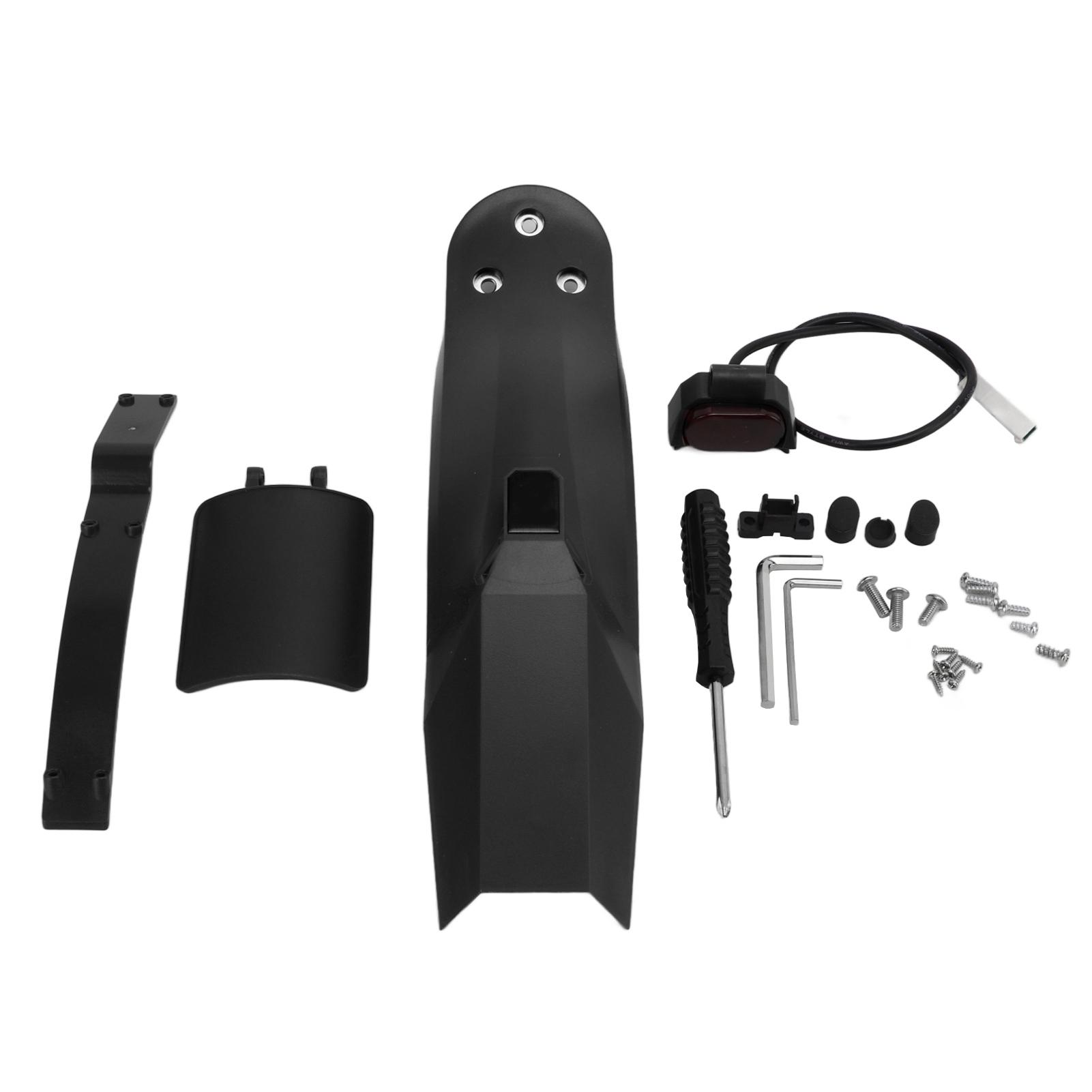 

ZHIKAN Scooter Tire Rear Mudguard Taillight Kit with License Plate Holder for Xiaomi M365 чорний