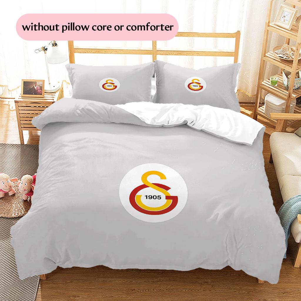 Galatasaray S.K Pattern Bedding Quilt Set Home Decoration Gift (1 * duvet cover + 2 * pillowcase without core)