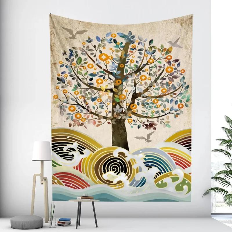Tree of Life Psychedelic Scene Tapestry Office Living Room Decoration Home Wall Tapestry