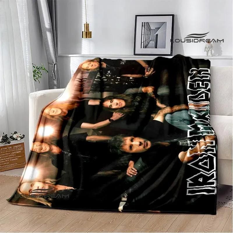 Rock Band I-Iron M-Maiden Printed Blanket Kids Warm Blankets Flannel Soft and Comfortable Blanket Bed Linings Birthday Gift