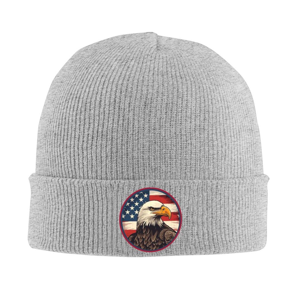 Warme Strickmütze mit Adler-Print Winter-Strickmütze Beanie Mütze Skullies Beanies Hip Hop Mützen für Unisex