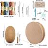 Wood and Stainless Steel Darning Board Set for Professional Clothing Hole Repair Tasks Including Polyester Thread