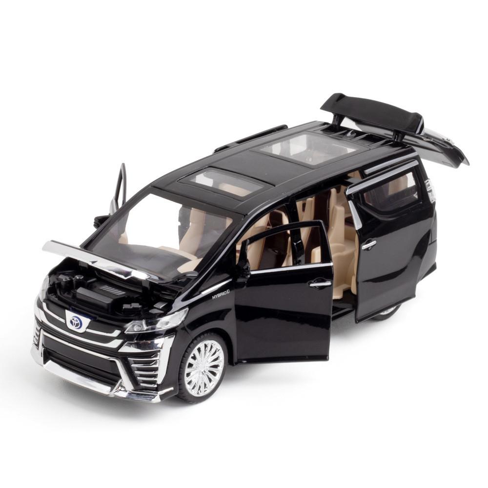 

Car Toy Alloy Toyota Vellfire Mpv With Sound Light Features For Children Play чёрный