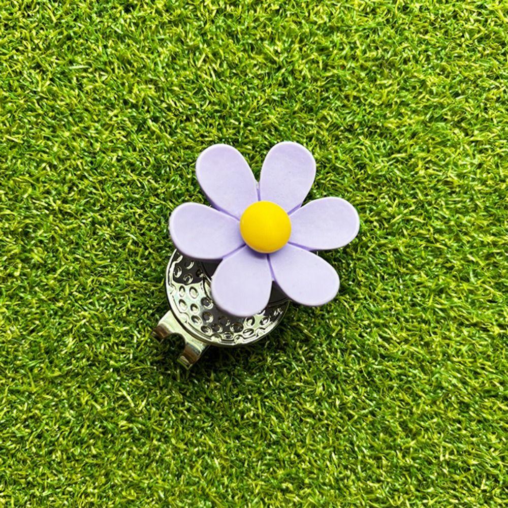 Flower Shaped Golf Cap Clip Magnetic Golf Hat Marker Outdoor Sports Golf Ball Mark  Golf Lovers
