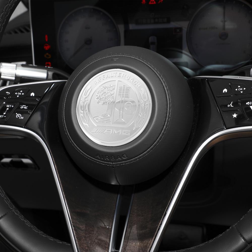 Car Steering Wheel Center Badge Cover Aluminum Star Emblem Sticker For Mercedes Benz W204 W124 W202 W212 W220 W205 GLA CLA AMG