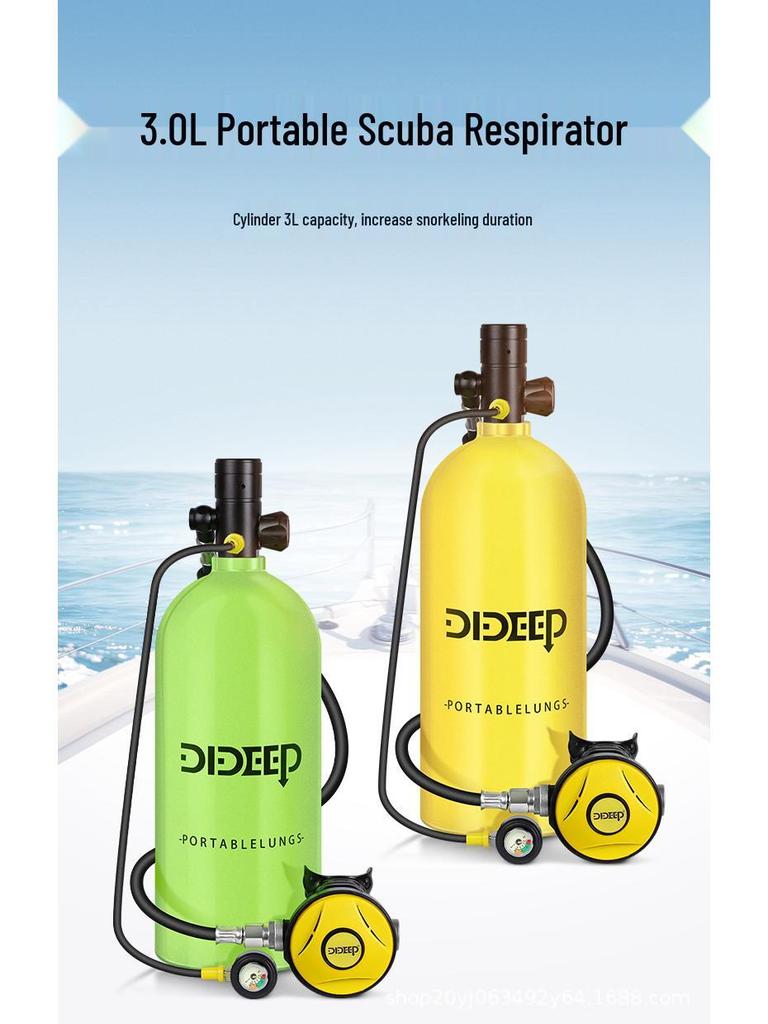 DIDEEP 3L X6000 Diving Snorkeling Regulator with Oxygen Cylinder