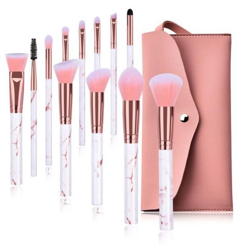14 Makeup Brushes, Wooden Handles, Soft Hair, Eyeshadow Brushes, Blush Brushes, Brushes, Makeup Tools, In Stock