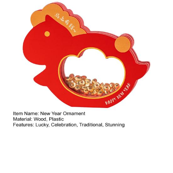 2026 Year of The Horse Chinese New Year Ornaments Wooden Small Horse Jewelry Box for Spring Festival Home Entrance Room Kitchen Decor