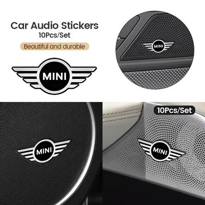3D Car Audio Stereo Speaker Badge Stickers Decal Accessories For MINI One Cooper JCW Countryman Clubman Cabrio Paceman Coupe W2