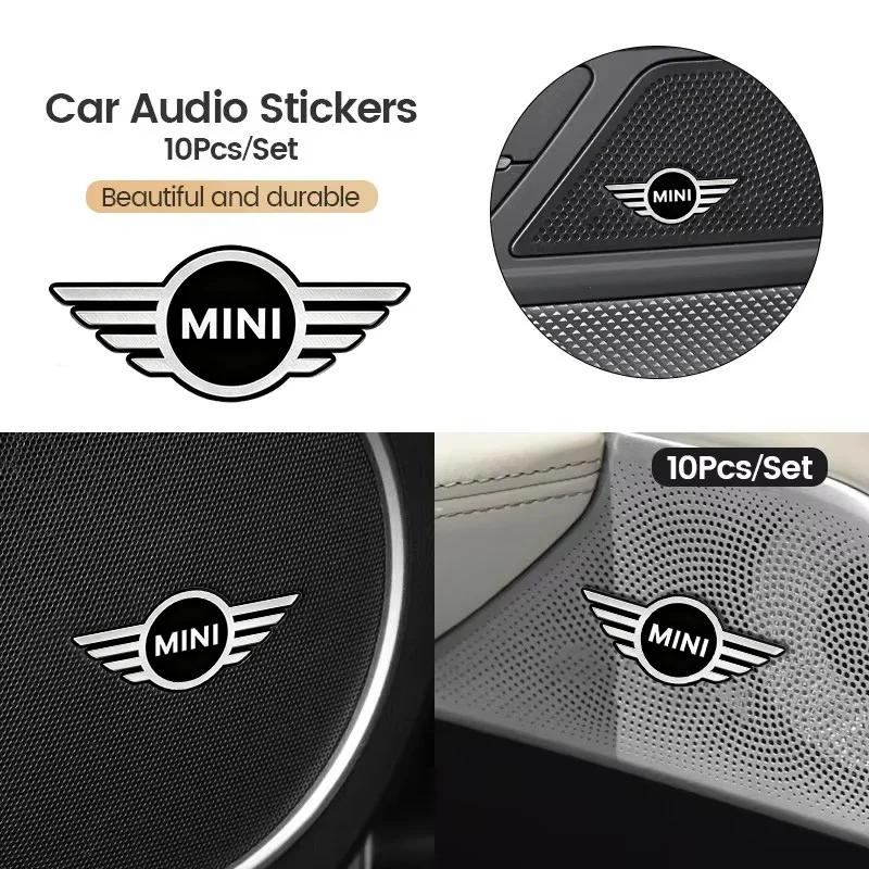 3D Наклейки-значки для автомобильного стереодинамика MINI One Cooper JCW Countryman Clubman Cabrio Paceman Coupe w7