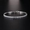 New Luxury Gold Silver Color on Hand Princess Bracelet Bangle for Women Anniversary Gift Jewelry