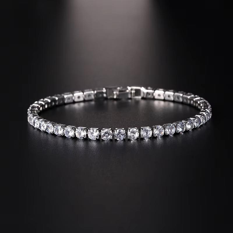 New Luxury Gold Silver Color on Hand Princess Bracelet Bangle for Women Anniversary Gift Jewelry
