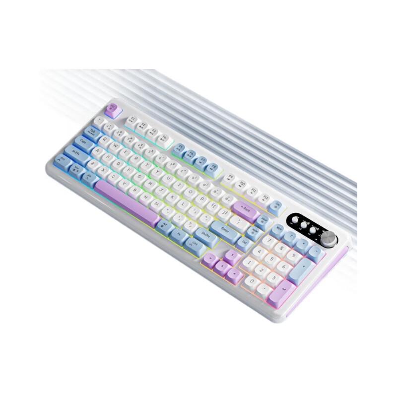 Qisha 3-Mode Silent RGB Keyboard and Mouse Combo